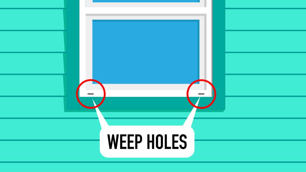 weep hole location
