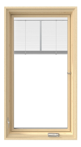 casement integrated blinds